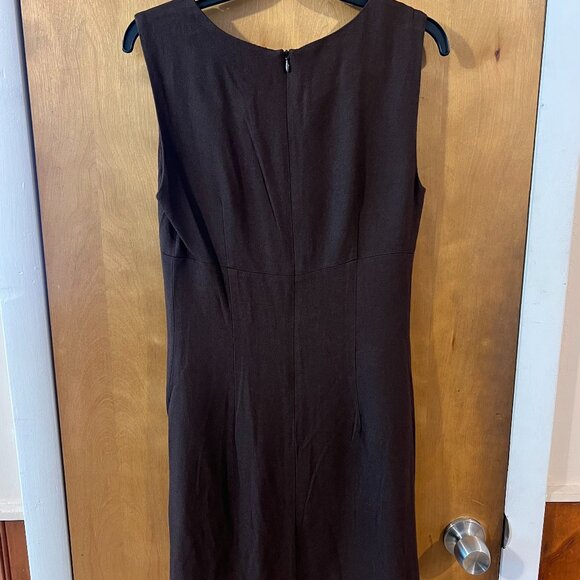 Express Brown Double Breasted Padded Shoulder Blazer & Dress Outfit 3/4 & 7/8 - Picture 7 of 8